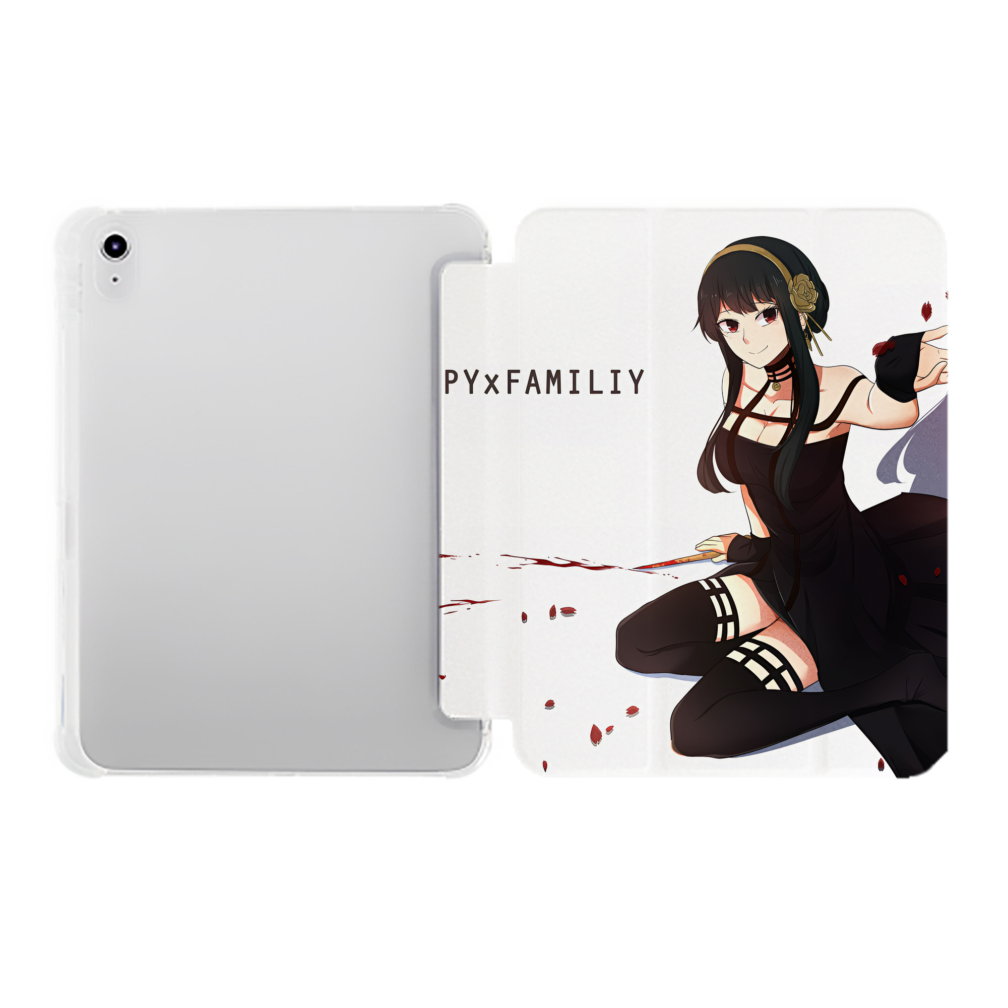 （画像用） SPY×FAMILY间谍家家酒 IPad ケース ペン収納付き 三つ折りスタンド PUレザー×シリコン 対応機種9.5/10.5/10.9インチ